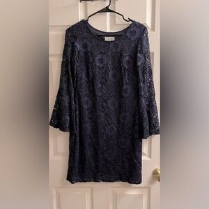 ROBBIE BEE~LACE DRESS~PULLOVER~NAVY~S